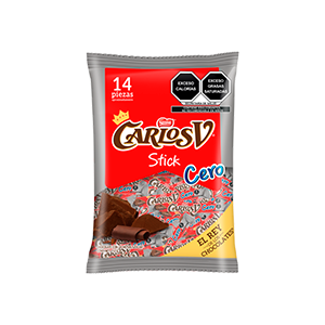 Chocolates stick sin azúcar Carlos V 14pz