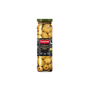 Aceitunas verdes rellenas con pasta de pimiento Carbonell 140g