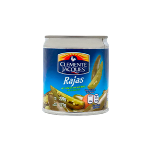 Chiles jalapeños rajas Clemente Jacques 220g
