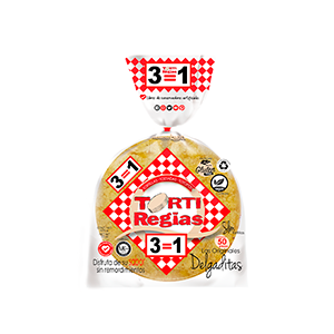 Tortillas delgaditas de maíz amarillas Tortiregias 50pz