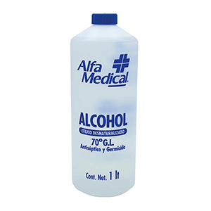 Alcohol etílico desnaturalizado Alfa Medical 70º G.L. 1L