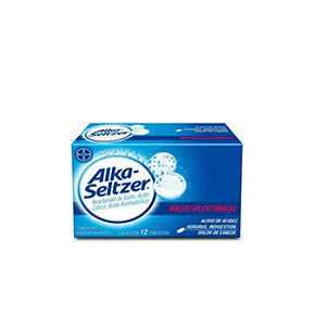 Tabletas efervescentes Alka Seltzer 12pz