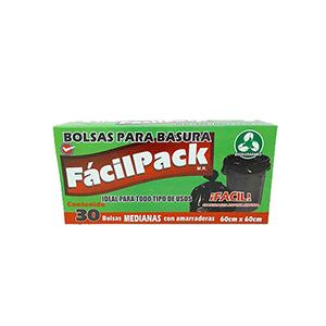Bolsas de basura medianas Fácil Pack 30pz