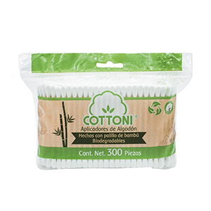 Aplicadores de algodón en bote Cottoni 300pz