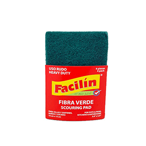 Fibra Facilin Esponja Verde 4pz