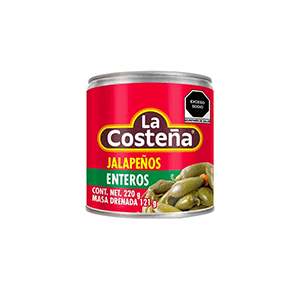 Chiles jalapeños enteros La Costeña 220g
