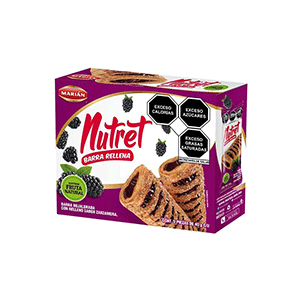 Barras relleno zarzamora Marían Nutret 200g