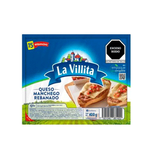 Queso manchego rebanado La Villita 400g