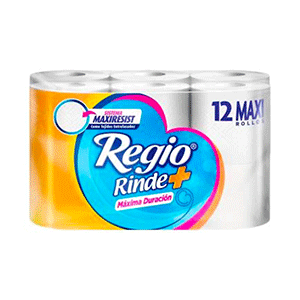 Papel higiénico rinde más Regio 12pz/300HD