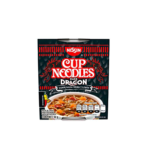 Sopa instantánea dark dragon salsa negra y limón Nissin 64g
