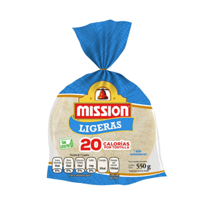 Tortillas de maíz ligeras Mission Foods 550g