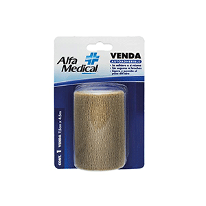 Venda autoadherible 7.5cm x 4.5m color piel Alfa Medical 1pz