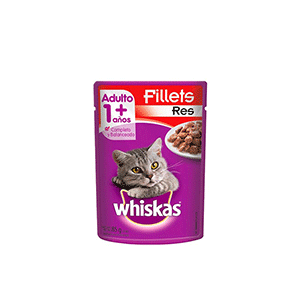 Res en filetes para gato Whiskas 85g